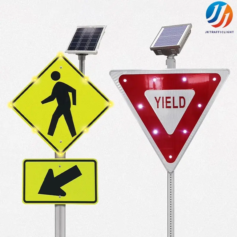Aluminium Traffic Prohibition Sign Good Reflective Solar Stop Road Sign Warning Signs Board (2).jpg
