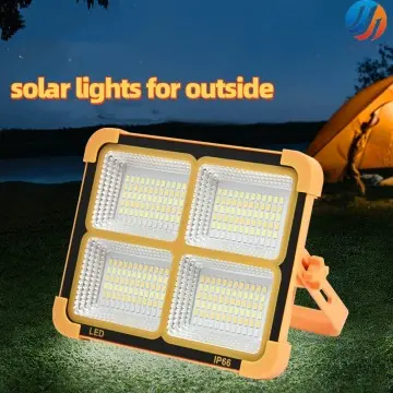 Outdoor Solar Portable Flood Light Waterproof LED Reflector Spotlight Camping Tent Lamp