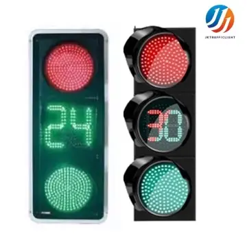 Automatic Control 200mm Traffic Signal with Time  Internal Controller Waring Light