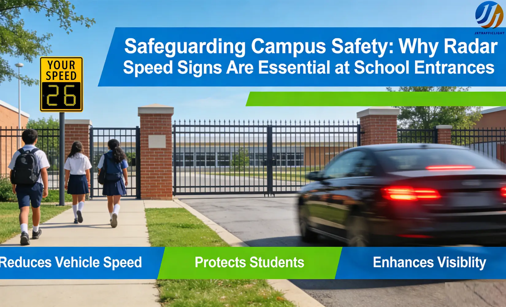 Safeguarding Campus Safety: Why Radar Speed Signs Are Essential at School Entrances