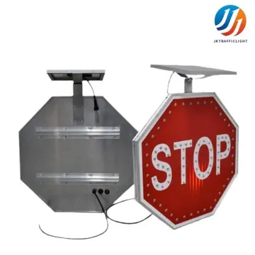 60x60cm Solar Powered Flashing LED Stop Sign