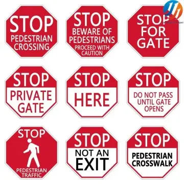 Octagon Stop Sign Board Reflective Road Sign Warning Traffic Safety Sign Size Customized