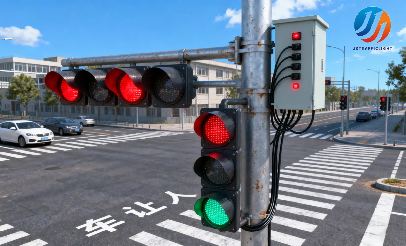 How can traffic lights and road traffic signal controllers be linked to double intersection efficiency?