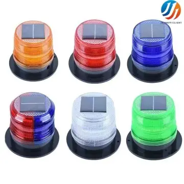Waterproof LED Strobe Traffic Lights Magnetic ABS PC Solar Flashing Beacon Warning Light