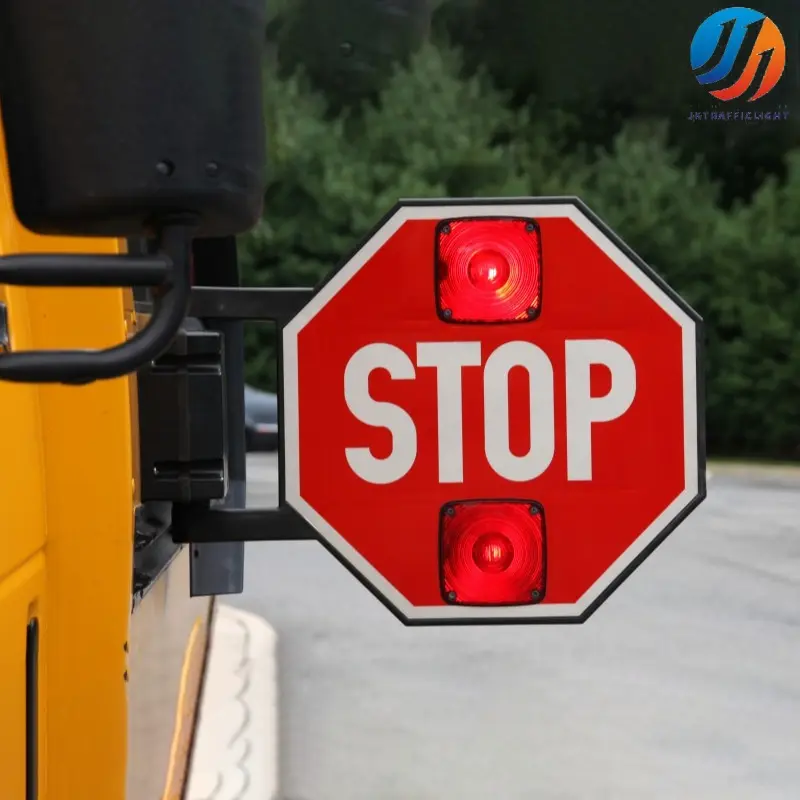 Solar School Zone Safety Sign LED Aluminum Traffic Warning Light Sign for School Bus Students (4).jpg