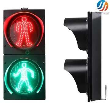 100/200/300mm Pedestrian Red Green LED Traffic Light Safety Crosswalk Signal Lamp