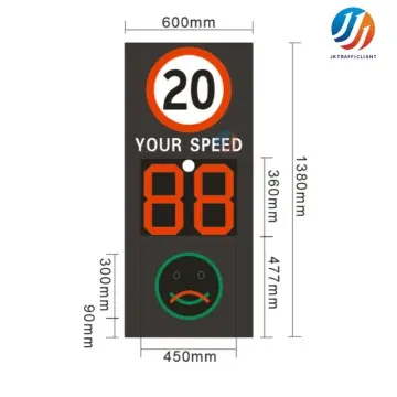 Radar Speed Sign with Flashing Alert for Over-Speeding Vehicles