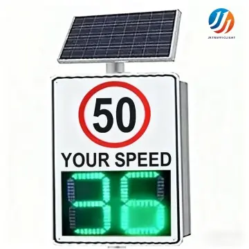 White Two-digit LED Radar Speed Limit Sign