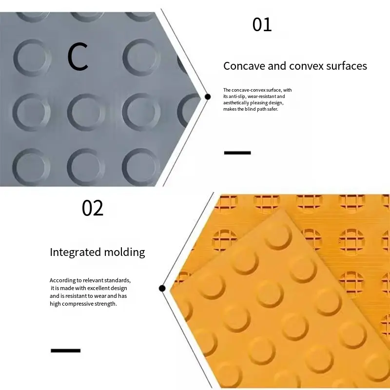Outdoor tactile walking surface