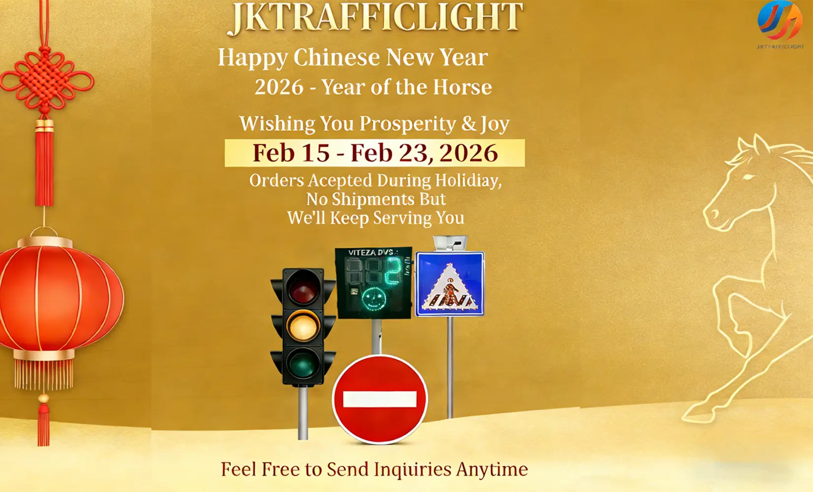 2026 Spring Festival Greetings from JKTRAFFICLIGHT – Orders & Inquiries Welcome
