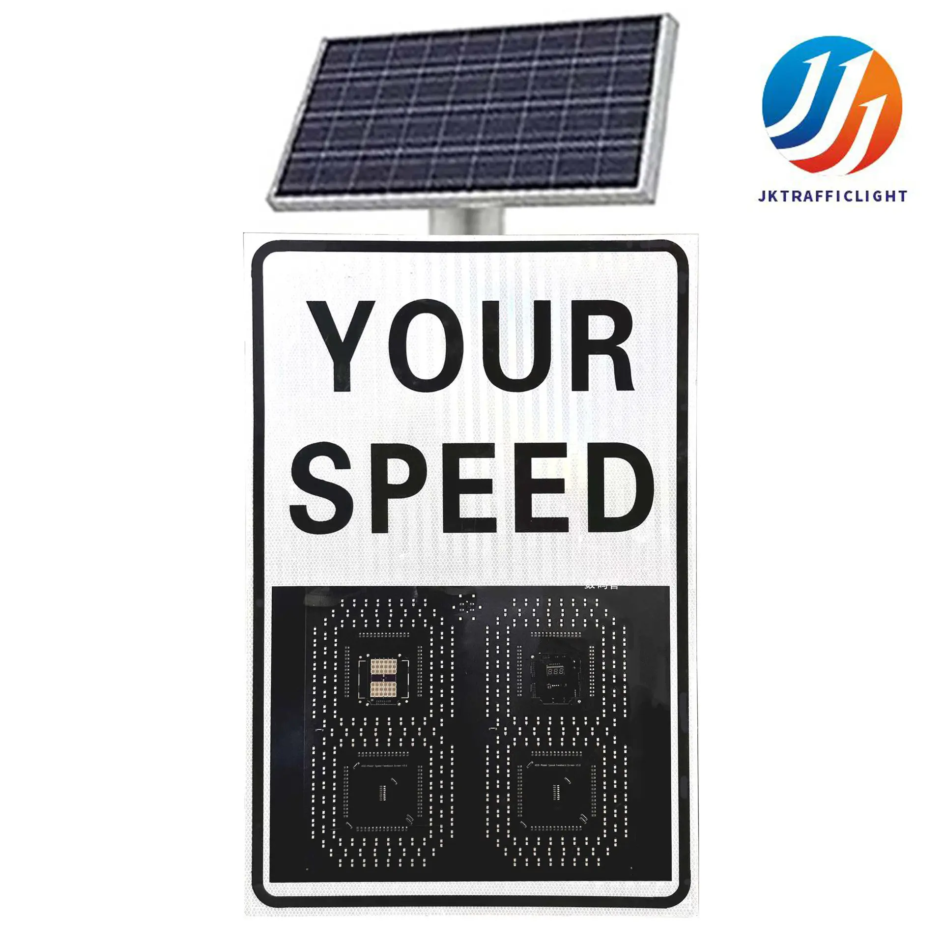 Solar traffic speed sign